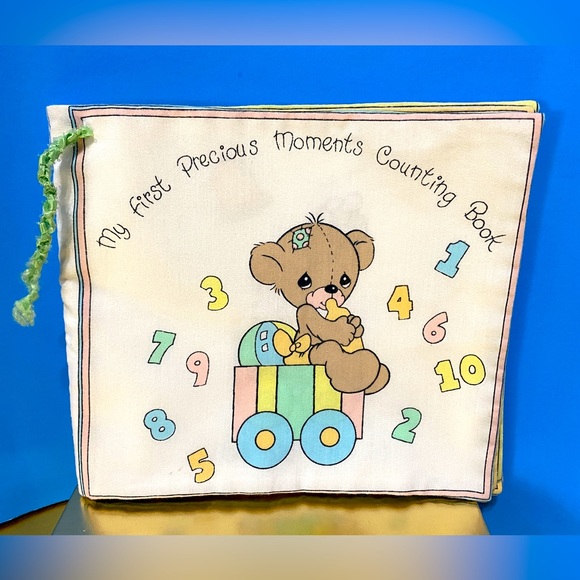 PRECIOUS MOMENTS VTG 90’s MY FIRST COUNTING BOOK HANDMADE FABRIC BOOK 10”x 9” - Picture 9 of 13